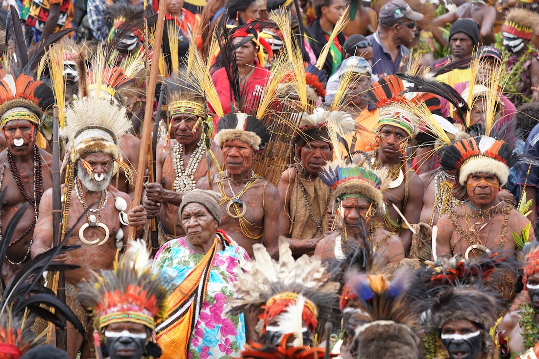 Community members gathered at a cultural celebration